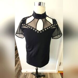 Torrid 18/20 Black Sexy Biker Type Top NWT